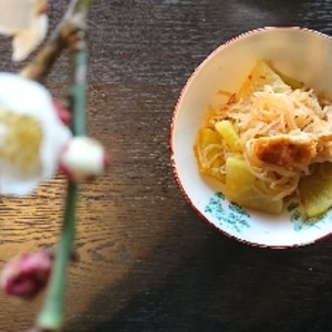 大根と糸こんにゃく油揚げの煮物